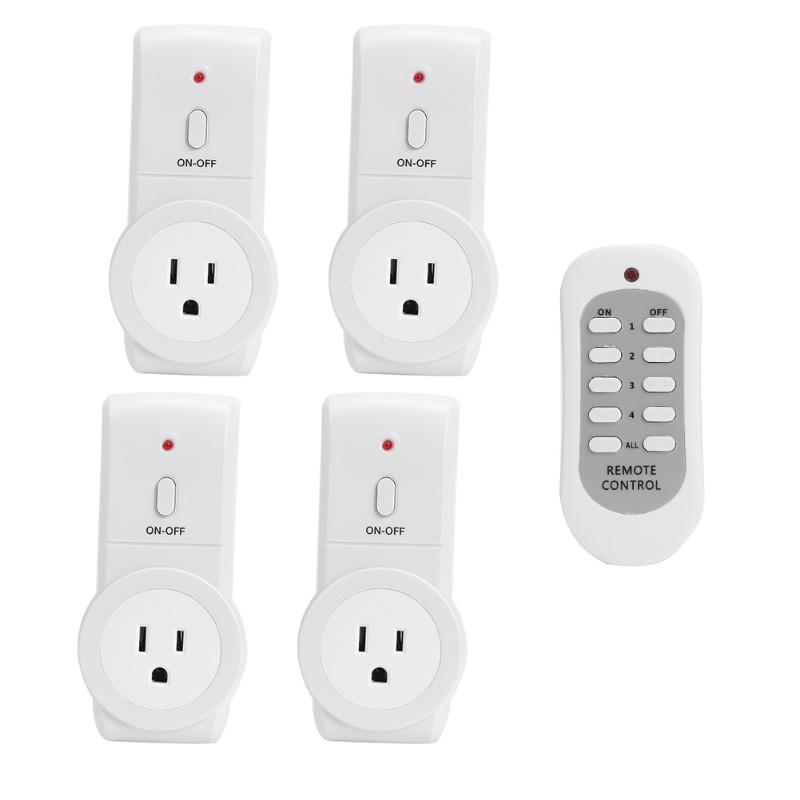 4pcs US Plug Power Outlet LED Light Remote Controlled Switch Socket Wireless Remote Control
4pcs US Plug Power Outlet LED Light Remote Controlled Switch Socket Wireless Remote Control