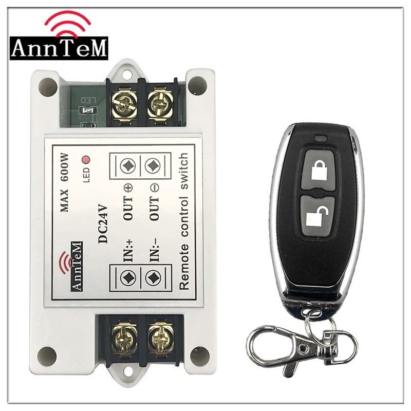 Anntem Wireless Remote Control Switch 433mhz rf Transmitter and Receiver kit dc 16v to 24v Battery Power on Off Relay Controller
Anntem Wireless Remote Control Switch 433mhz rf Transmitter and Receiver kit dc 16v to 24v Battery Power on Off Relay Controller