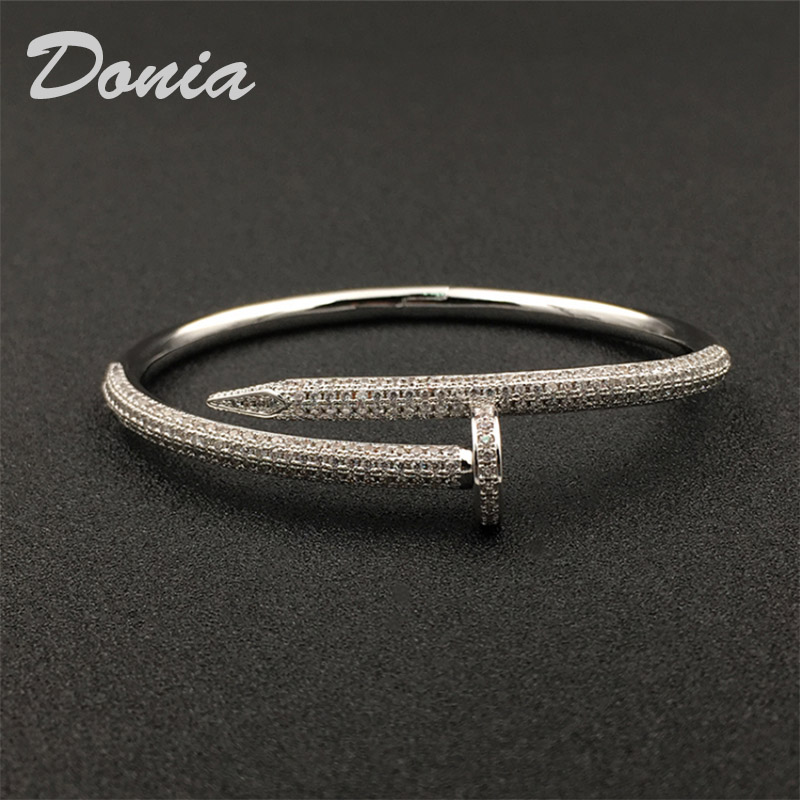 Donia jewelry luxury bangle party European and American fashion large nails classic micro-inlaid zircon designer bracelet gift, Black
Donia jewelry luxury bangle party European and American fashion large nails classic micro-inlaid zircon designer bracelet gift, Black