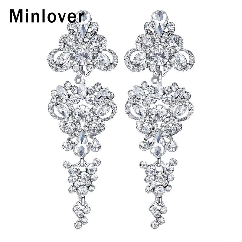 Minlover Siver Color Bride Wedding Long Drop Earrings for Women Rhinestone Chandelier Dangle Earrings Fashion Jewelry 2020 EH198
Minlover Siver Color Bride Wedding Long Drop Earrings for Women Rhinestone Chandelier Dangle Earrings Fashion Jewelry 2020 EH198