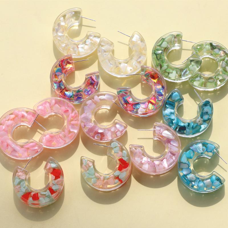 2020 New Korea Geometric C-shaped Colorful Transparent Acrylic Hoop Earrings Shiny Star Pearl Earring For Women Jewelry
2020 New Korea Geometric C-shaped Colorful Transparent Acrylic Hoop Earrings Shiny Star Pearl Earring For Women Jewelry