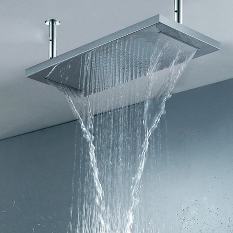 Stainless steel Rectangular Shower Head 22 Inches ceiling mounted big rain top shower head waterfall faucet for bathroom High quality
Stainless steel Rectangular Shower Head 22 Inches ceiling mounted big rain top shower head waterfall faucet for bathroom High quality