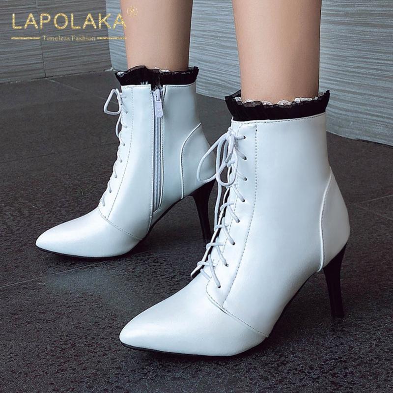 2020 Plus Size 43 Thin Heels Elegant Shoelaces Pointed Toe Lace Shoes Woman Office Lady Ankle Boots, White
2020 Plus Size 43 Thin Heels Elegant Shoelaces Pointed Toe Lace Shoes Woman Office Lady Ankle Boots, White