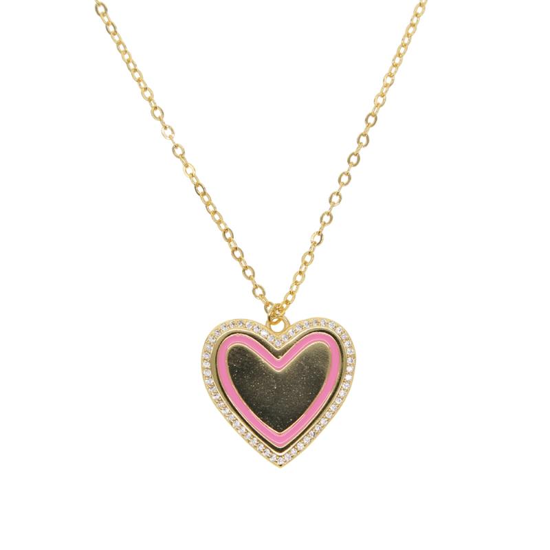 Exquisite Gold-Color Pink Heart Pendant Necklace for girls paved tiny cz Trendy Bride engagement Jewelry Chic Gifts for Women
Exquisite Gold-Color Pink Heart Pendant Necklace for girls paved tiny cz Trendy Bride engagement Jewelry Chic Gifts for Women