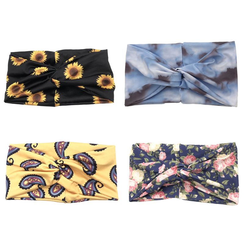 hair accessories Women Boho Yoga Sport Twist Knotted Headband Paisley Sunflower Elastic Hair bands
hair accessories Women Boho Yoga Sport Twist Knotted Headband Paisley Sunflower Elastic Hair bands