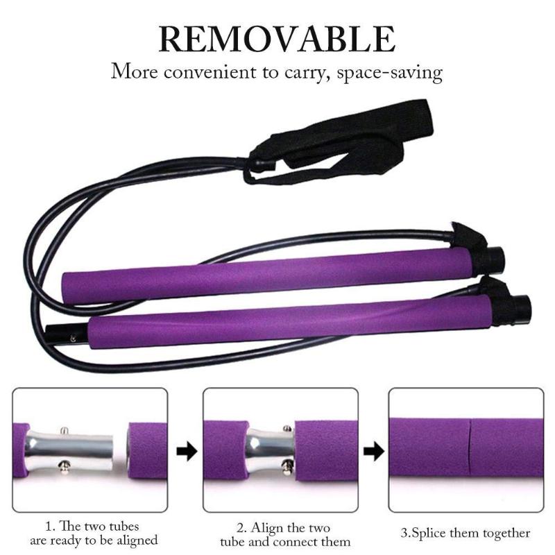 Portable Pilates Bar with Resistance Band Home Gym Yoga Exercise Bar with Foot Loop BHD2
Portable Pilates Bar with Resistance Band Home Gym Yoga Exercise Bar with Foot Loop BHD2