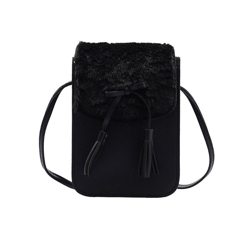 Women Patchwork Solid color Tassel Plush Hasp Mobile Coin Purse Bag exquisite girl portable handbag elegant female Shoulder Bag, White
Women Patchwork Solid color Tassel Plush Hasp Mobile Coin Purse Bag exquisite girl portable handbag elegant female Shoulder Bag, White