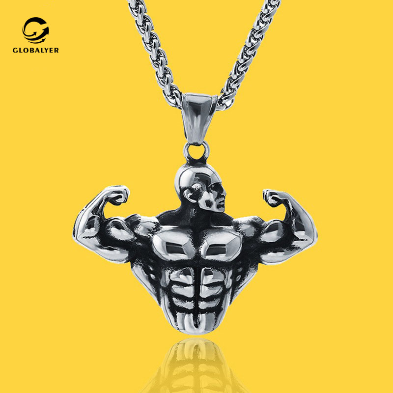 Net red Fitness titanium steel pendant Personality Fitness bodybuilding arm muscle titanium steel necklace Free shipping 532
Net red Fitness titanium steel pendant Personality Fitness bodybuilding arm muscle titanium steel necklace Free shipping 532
