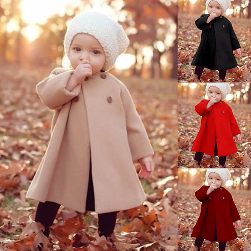 Baby Girl Coat Autumn New Fashion Woolen Coat for Girls Autumn Jacket Warm Long Outerwear Children Windproof Newborn Baby Coats, As showns
Baby Girl Coat Autumn New Fashion Woolen Coat for Girls Autumn Jacket Warm Long Outerwear Children Windproof Newborn Baby Coats, As showns