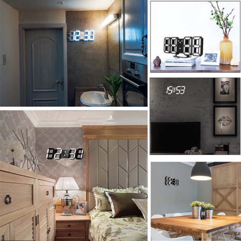 3D LED Digital Wall Clock 3 Brightness Display Alarm Clock Dimmable Nightlight Glowing Hanging Home Office Kitchen Decoration
3D LED Digital Wall Clock 3 Brightness Display Alarm Clock Dimmable Nightlight Glowing Hanging Home Office Kitchen Decoration