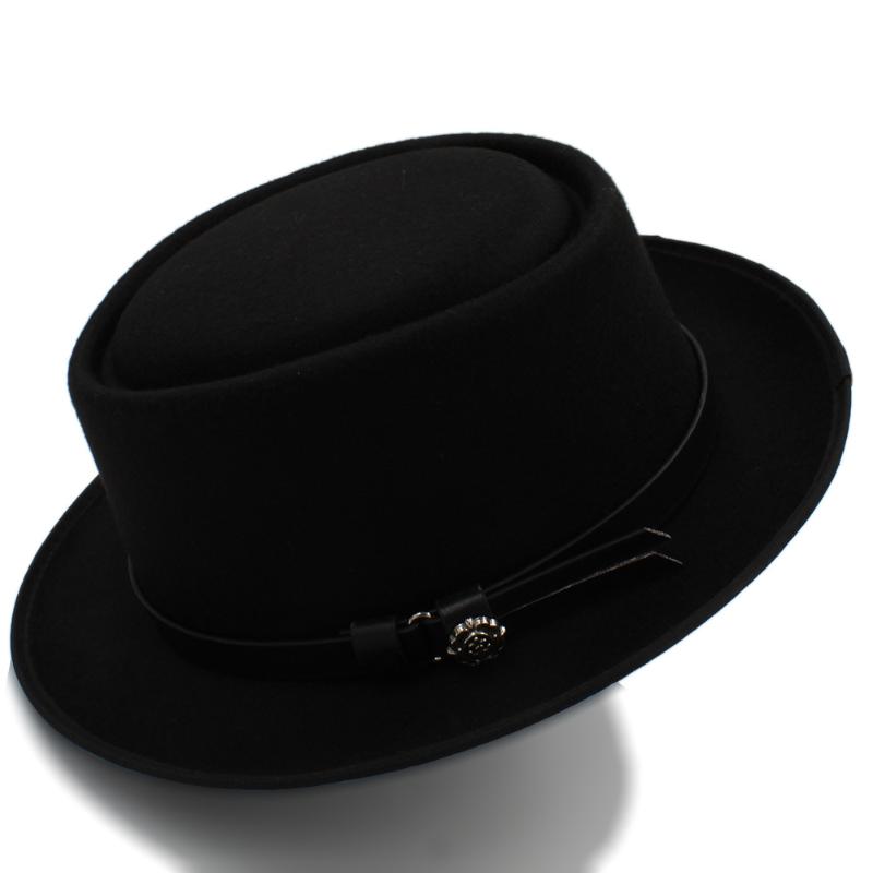 Fashion Men's Fedora Hat with Pork Pie Hat for Dad Wool Felt Gentleman Gambler Panama Trilby Size 58cm, Black
Fashion Men's Fedora Hat with Pork Pie Hat for Dad Wool Felt Gentleman Gambler Panama Trilby Size 58cm, Black