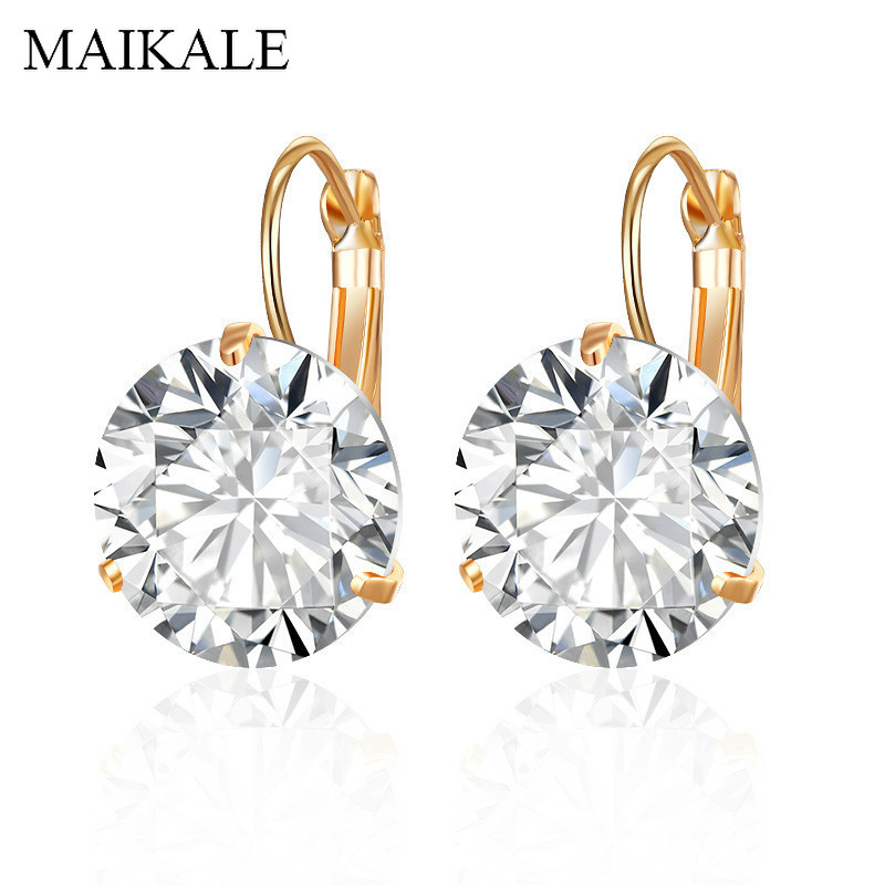 MAIKALE Korean Earrings 16MM Cubic Zirconia Gold Colorful Zircon Earrings Temperament Stud Earring for Women Fashion Gift
MAIKALE Korean Earrings 16MM Cubic Zirconia Gold Colorful Zircon Earrings Temperament Stud Earring for Women Fashion Gift