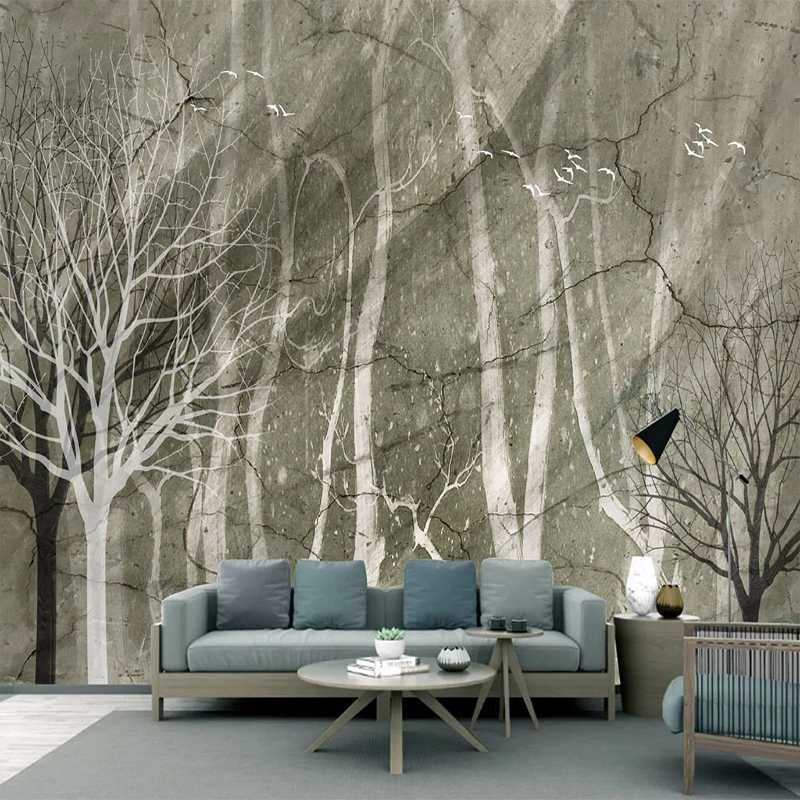 Custom 3D Mural Nordic Hand Painted Retro Black And White Woods Tree Branches Living Room Sofa Background Waterproof Wallpaper, As pic
Custom 3D Mural Nordic Hand Painted Retro Black And White Woods Tree Branches Living Room Sofa Background Waterproof Wallpaper, As pic
