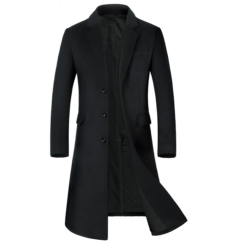Wool Coat Men Business Woolen Long Coats Fashion Large Code Slim Jacket Below The Knee Men's Overcoat Windbreaker Thick Outwear, Black
Wool Coat Men Business Woolen Long Coats Fashion Large Code Slim Jacket Below The Knee Men's Overcoat Windbreaker Thick Outwear, Black