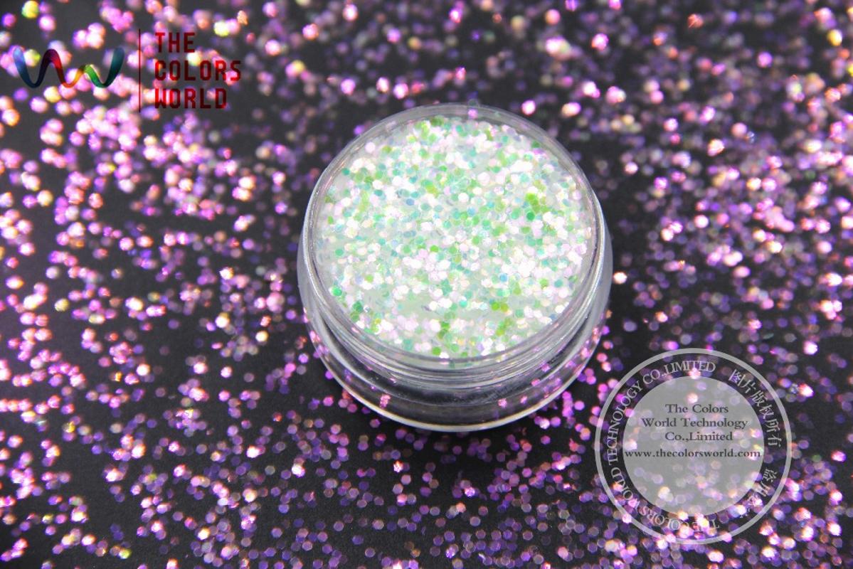 TCR325 White color with bullion iridescent purple and Green Color luster Hexagon shape glitter 1.0MM Size for nail Art and DIY
TCR325 White color with bullion iridescent purple and Green Color luster Hexagon shape glitter 1.0MM Size for nail Art and DIY