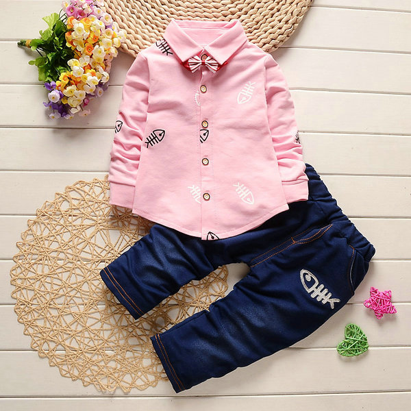Children Clothes set Autumn Toddler Boys Tops Shirt + Pant Kids Clothes Suit Boys Clothing Set, Pink
Children Clothes set Autumn Toddler Boys Tops Shirt + Pant Kids Clothes Suit Boys Clothing Set, Pink