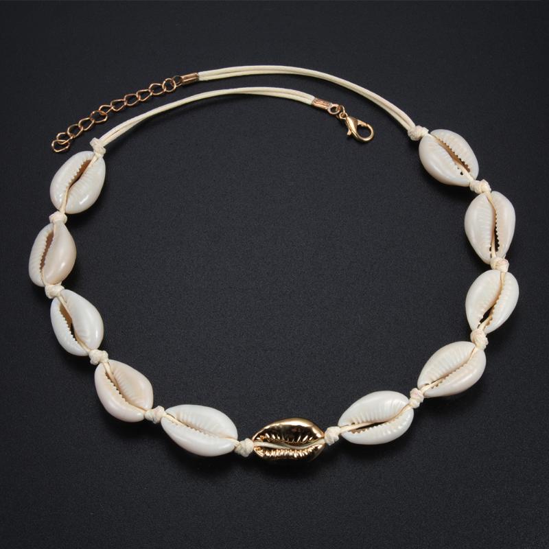 Fashion Conch Shells Necklace Natural Seashell Collar Choker Bohemian Women Summer Beach Shell Cowrie Necklaces Jewelry collares
Fashion Conch Shells Necklace Natural Seashell Collar Choker Bohemian Women Summer Beach Shell Cowrie Necklaces Jewelry collares