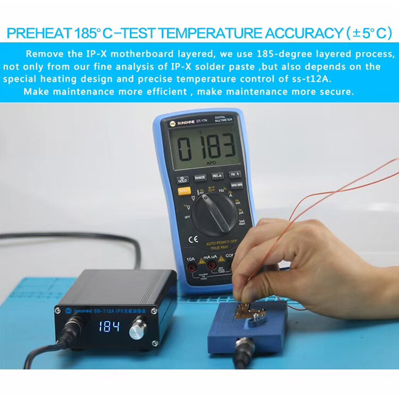 SS-T12A for X Mainboard Stratified Heating Table Disassembly Heating Station 185 degrees accurate Rapid Separation Tool
SS-T12A for X Mainboard Stratified Heating Table Disassembly Heating Station 185 degrees accurate Rapid Separation Tool