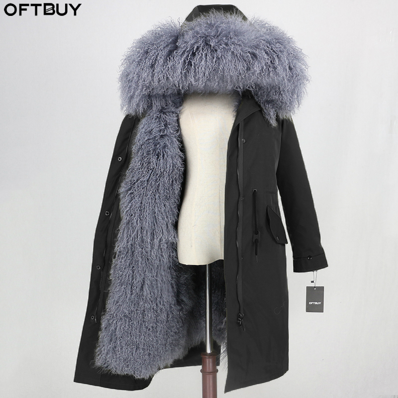 OFTBUY X-long Waterproof Parka Natural Mongolia Sheep Fur Real Fur Coat Winter Jacket Women Warm Detachable Streetwear Outerwear, Green pink
OFTBUY X-long Waterproof Parka Natural Mongolia Sheep Fur Real Fur Coat Winter Jacket Women Warm Detachable Streetwear Outerwear, Green pink