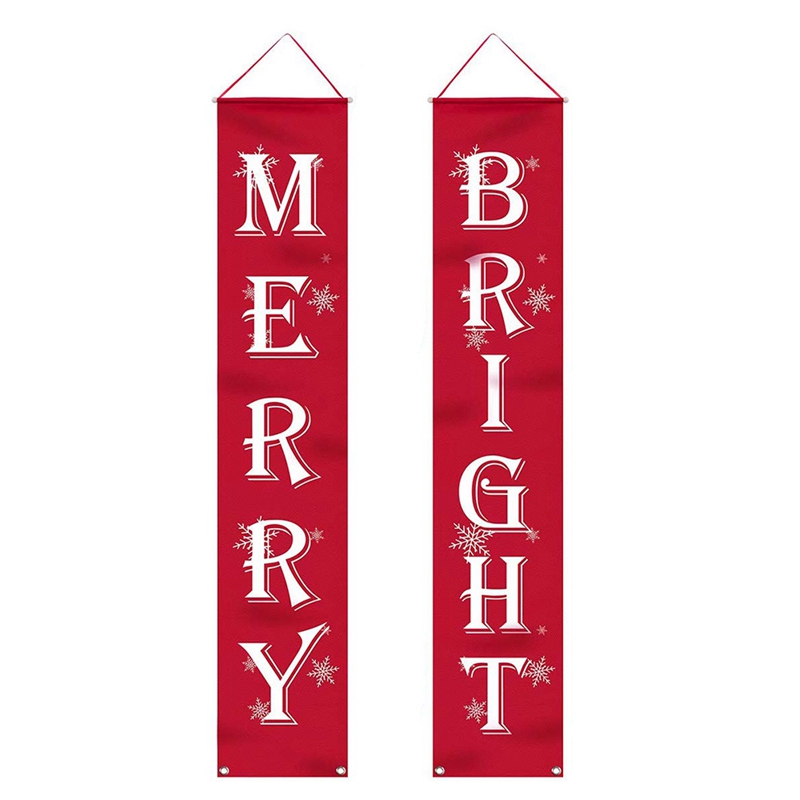 Christmas Porch Sign Bright and Merry Christmas Hanging Sign for Holiday Home Indoor Outdoor Porch Wall Decoration
Christmas Porch Sign Bright and Merry Christmas Hanging Sign for Holiday Home Indoor Outdoor Porch Wall Decoration