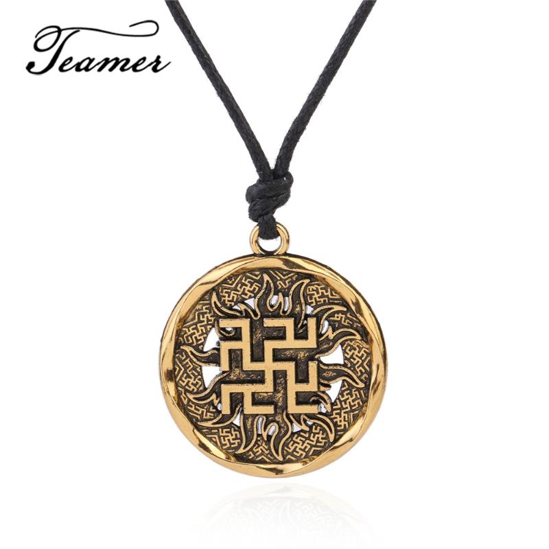 Teamer Slavic Jewelry Necklaces Slavic talisman amulet Svarozhich pendant new arrivals chain supernatural sun necklace for Man
Teamer Slavic Jewelry Necklaces Slavic talisman amulet Svarozhich pendant new arrivals chain supernatural sun necklace for Man