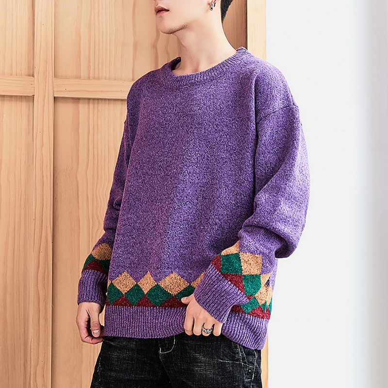 Turtleneck Sweaters Men Stitching Color Simple All-match Loose Harajuku Chic Korean Male Clothing High Quality Knitting Pullover, Grey
Turtleneck Sweaters Men Stitching Color Simple All-match Loose Harajuku Chic Korean Male Clothing High Quality Knitting Pullover, Grey