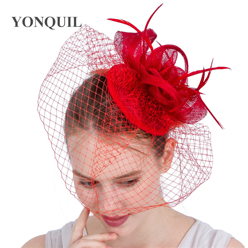 NEW Arrival Veil fascinator hat on hair clips 17colors women feather headband wedding church new year hats mesh hair accessories SYF155
NEW Arrival Veil fascinator hat on hair clips 17colors women feather headband wedding church new year hats mesh hair accessories SYF155
