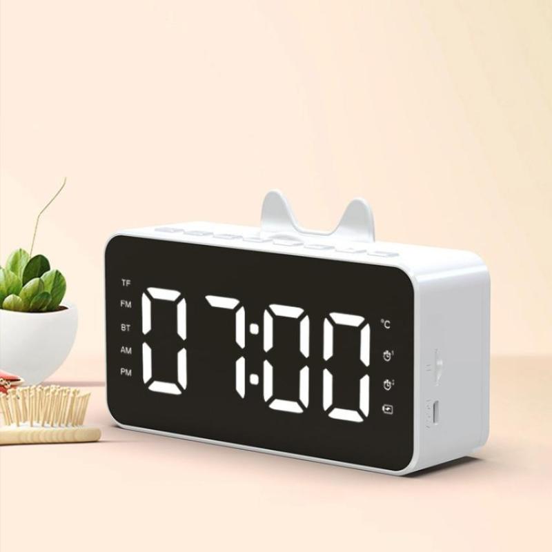 Q9 FM Radio Clock Mirror Bluetooth Speaker Dual Alarm Thermometer Phone Holder Card Multi-function Audio HD Screen Smart Speaker
Q9 FM Radio Clock Mirror Bluetooth Speaker Dual Alarm Thermometer Phone Holder Card Multi-function Audio HD Screen Smart Speaker