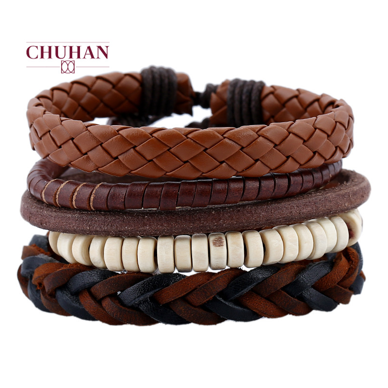 CHUHAN Punk Men Bracelet Hand Rope Vintage Woven Leather Bracele Charm Weave Leather Men Bracelets Femme Male Jewelry J220
CHUHAN Punk Men Bracelet Hand Rope Vintage Woven Leather Bracele Charm Weave Leather Men Bracelets Femme Male Jewelry J220