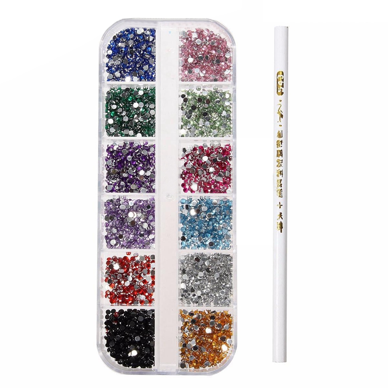 3000Pcs 3D Acrylic 2mm Rhinestones Gems Studs Nail Art Decoration Kit + Pen, Mix colors
3000Pcs 3D Acrylic 2mm Rhinestones Gems Studs Nail Art Decoration Kit + Pen, Mix colors