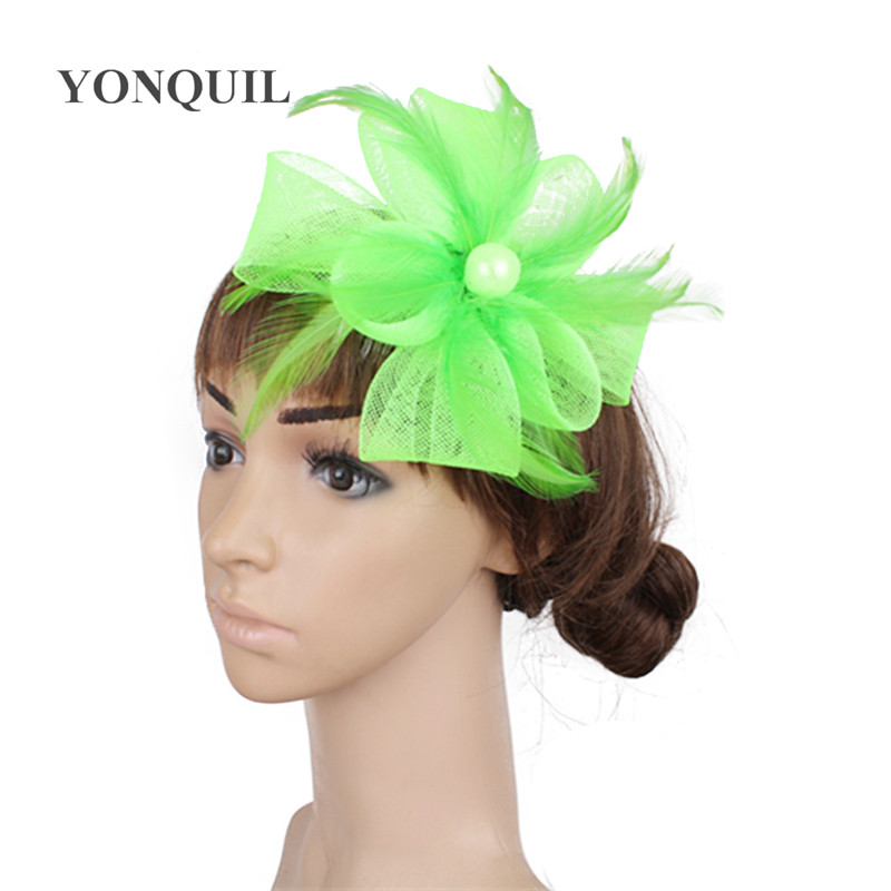 nylon tulle wedding headwear bow hair fascinator wedding bride accessories with fancy feathers headwear cocktail headdress, White
nylon tulle wedding headwear bow hair fascinator wedding bride accessories with fancy feathers headwear cocktail headdress, White