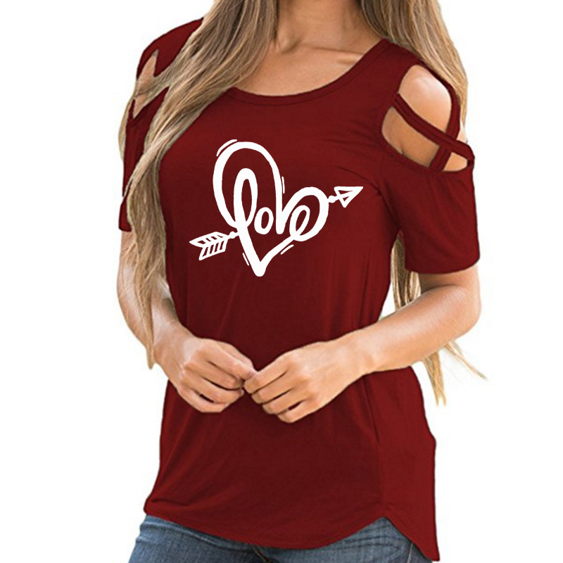 Arrow Heart Love Letter Print Shirt Female Harajuku Off Shoulder Vintage T-Shirt Women Hollow Femme Tops Wife Lover Summer Gift, Black
Arrow Heart Love Letter Print Shirt Female Harajuku Off Shoulder Vintage T-Shirt Women Hollow Femme Tops Wife Lover Summer Gift, Black