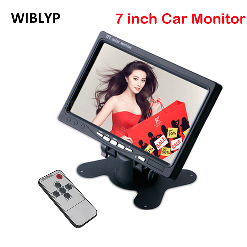 7 inch TFT LCD Car Monitor Display 12V HD 800×480 Screen Universal Car Rear View Camera Monitor with Stand and 2 AV Input
7 inch TFT LCD Car Monitor Display 12V HD 800×480 Screen Universal Car Rear View Camera Monitor with Stand and 2 AV Input