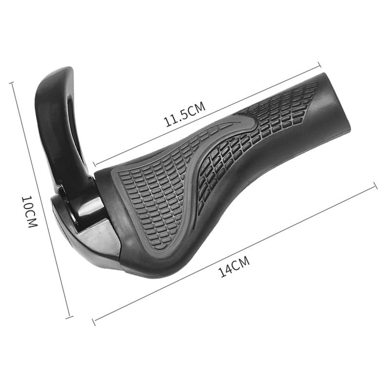 1Pair Ergonomic Bicycle Grip Bike Handlebar Grips with Bar End Antislip Rubber Cycling MTB Mountain Bike Road Bike Parts Accessor