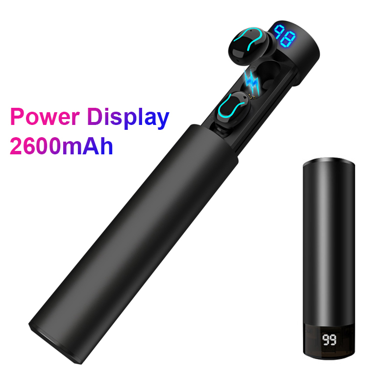 TWS Sports Bluetooth 5.0 Wireless Headset in-Ear Earbuds With Mic IPX5 Waterproof 2600mAh Charging Power Bank
TWS Sports Bluetooth 5.0 Wireless Headset in-Ear Earbuds With Mic IPX5 Waterproof 2600mAh Charging Power Bank
