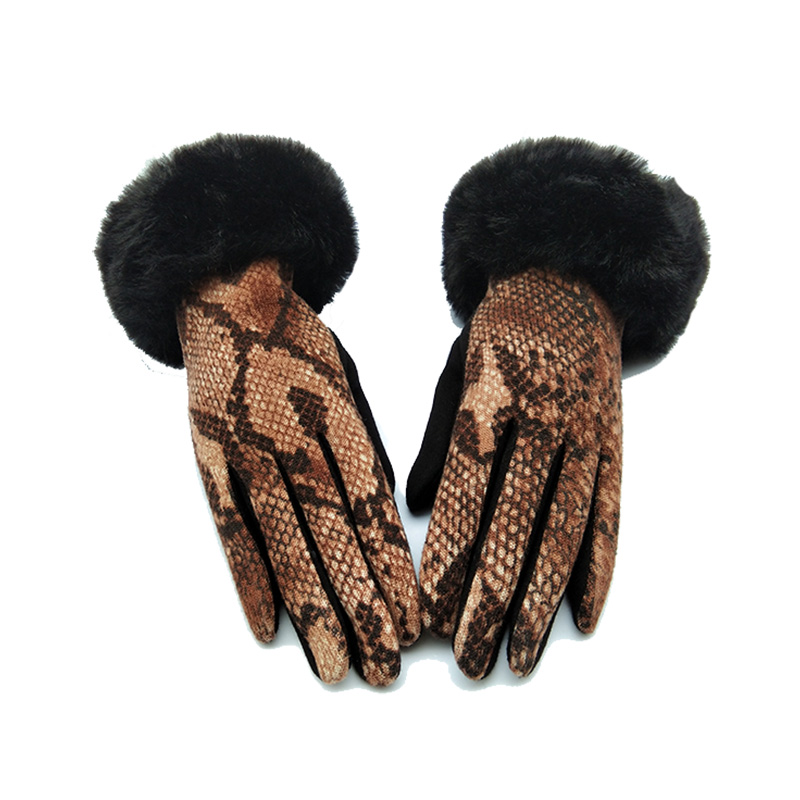 Fashion Winter Faux Animal leather Snake Pattern Gloves Women Touch Screen Gloves fur Thicken Warm Driving D70
Fashion Winter Faux Animal leather Snake Pattern Gloves Women Touch Screen Gloves fur Thicken Warm Driving D70