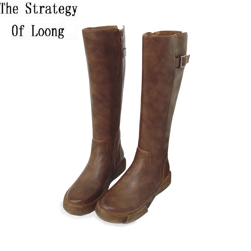 Women Autumn Winter New Korean Genuine leather Zip Round Toe Med Square heel Wool Blend Rubber Platfrom Comfortable Boots 180907, Brown without buckle
Women Autumn Winter New Korean Genuine leather Zip Round Toe Med Square heel Wool Blend Rubber Platfrom Comfortable Boots 180907, Brown without buckle