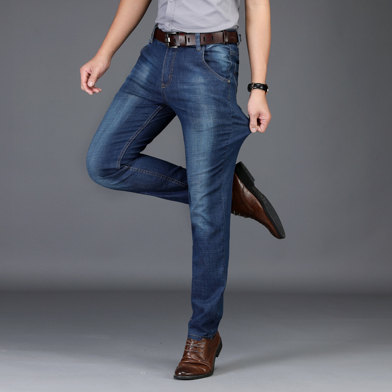 High Quality Men Business Classic Jeans Homme Pantalones Hombre Soft Elastic Blue Denim Overalls Mens Pants, 6802
High Quality Men Business Classic Jeans Homme Pantalones Hombre Soft Elastic Blue Denim Overalls Mens Pants, 6802