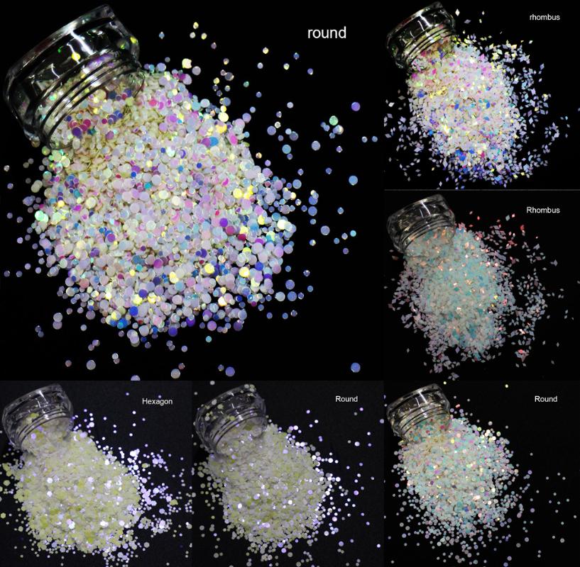Rhombus/Hexagon/Heart/Round/ Triangle/Star Sequins, Iridescent Rainbow Shining Slice 3D Nail Art Glitters Paillettes
Rhombus/Hexagon/Heart/Round/ Triangle/Star Sequins, Iridescent Rainbow Shining Slice 3D Nail Art Glitters Paillettes