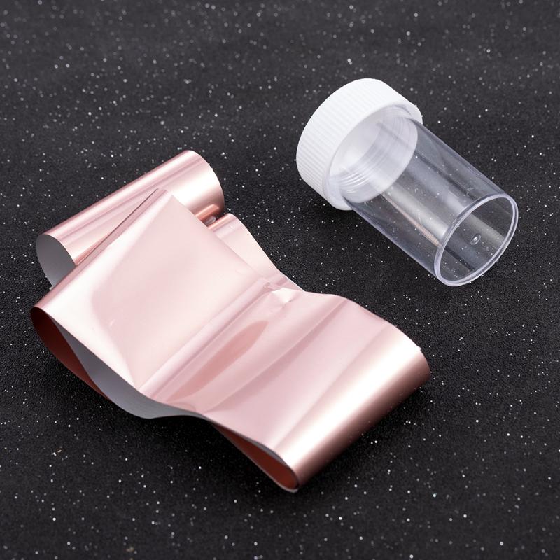 Rose Gold Laser Violet Nail Foil Silver Holographic Manicure Art Transfer Stickers Decal DIY Personality Sticker Decoration1