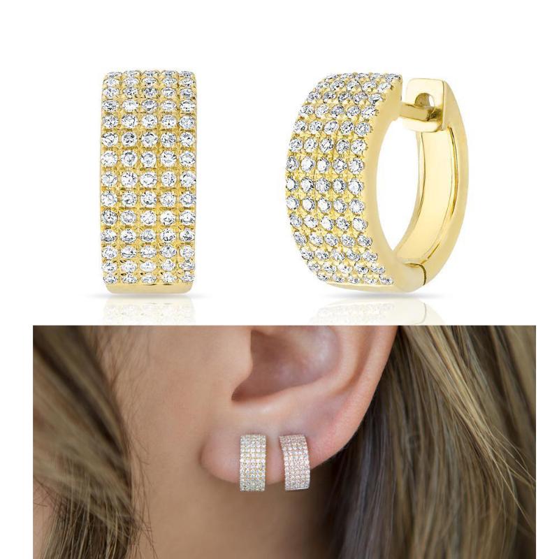 New Design Women's fashion Hoop Piercing Round Crystal CZ Earring Men Woman Zircon Jewelry 2020
New Design Women's fashion Hoop Piercing Round Crystal CZ Earring Men Woman Zircon Jewelry 2020