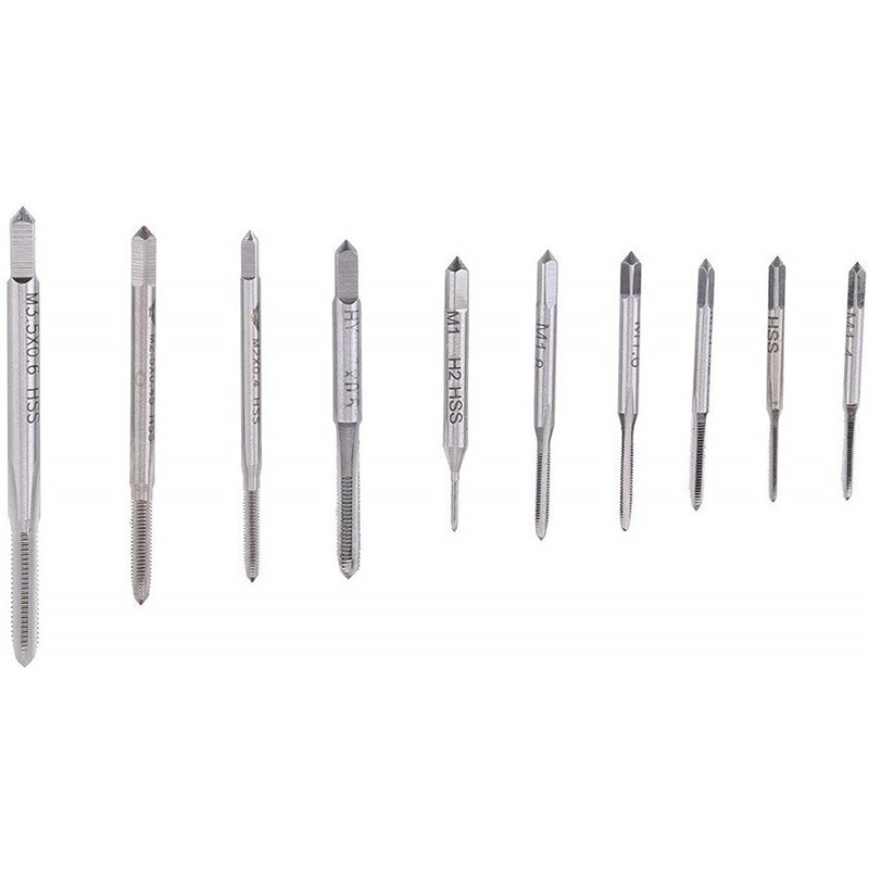 10Pcs HSS M1 M1.2 M1.4 M1.6 M1.7 M1.8 M2 M2.5 M3 M3.5 Mini Tap Drill Bit Machine Metric Thread Tap Set Screw
10Pcs HSS M1 M1.2 M1.4 M1.6 M1.7 M1.8 M2 M2.5 M3 M3.5 Mini Tap Drill Bit Machine Metric Thread Tap Set Screw