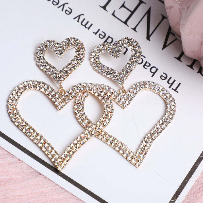 LUBOV Heart Full Rhinestone Drop Earrings for Women Bijoux Fashion Shiny Crystal Dangle Earrings Jewelry Gifts
LUBOV Heart Full Rhinestone Drop Earrings for Women Bijoux Fashion Shiny Crystal Dangle Earrings Jewelry Gifts