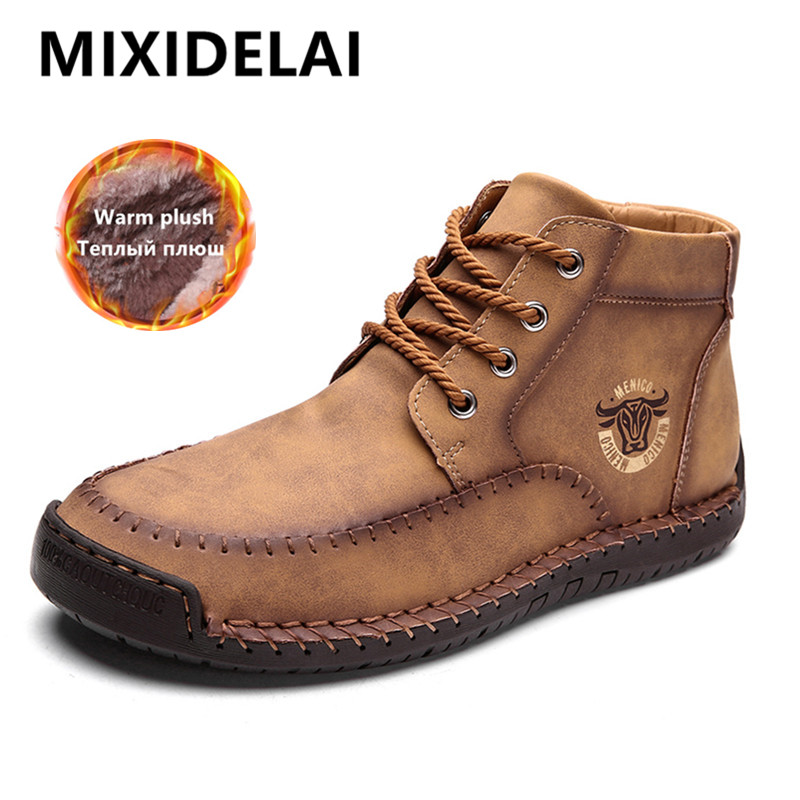 Brand Winter Men Boots Warm Plush Men Snow Boots Outdoor Comfortable Shoes Lace-Up Autumn Men's Ankle Motorcycle, Black no plush
Brand Winter Men Boots Warm Plush Men Snow Boots Outdoor Comfortable Shoes Lace-Up Autumn Men's Ankle Motorcycle, Black no plush