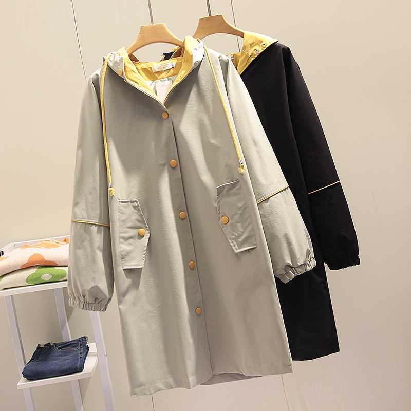 Classic Trench-Coat Windbreaker Hooded UK Chic Long Single Breasted Fall/autumn Brand-New, Black
Classic Trench-Coat Windbreaker Hooded UK Chic Long Single Breasted Fall/autumn Brand-New, Black