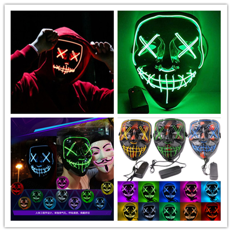 Halloween Mask LED Glowing Masks Horror Purge Masks Election Mascara Costume DJ Party Light Cosplay Costume Decoration Funny Election Party
Halloween Mask LED Glowing Masks Horror Purge Masks Election Mascara Costume DJ Party Light Cosplay Costume Decoration Funny Election Party