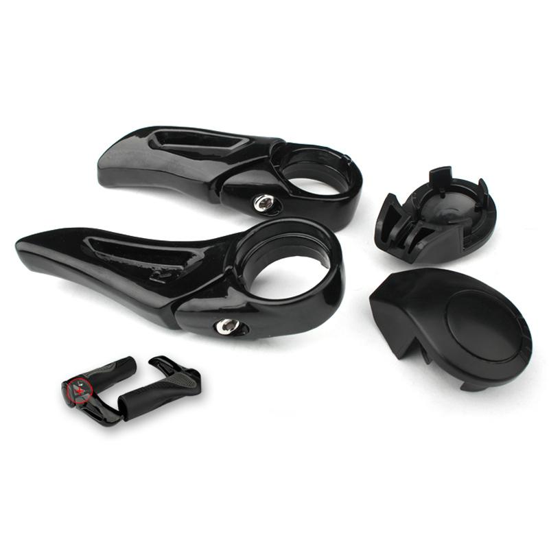 1Pair Ergonomic Bicycle Grip Bike Handlebar Grips with Bar End Antislip Rubber Cycling MTB Mountain Bike Road Bike Parts Accessor