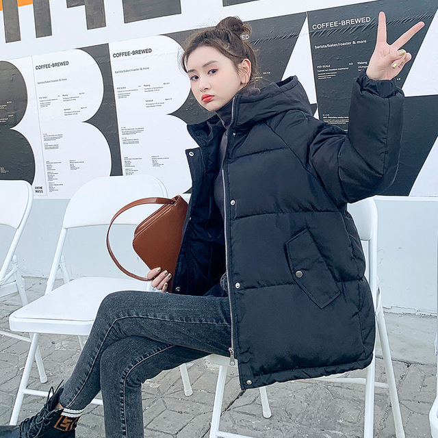 Herstory Women Fashion Winter Hooded Puffer Jacket Female Korean Loose Long Sleeve Coat Solid Harajuku Warm Oversize Parkas, Black
Herstory Women Fashion Winter Hooded Puffer Jacket Female Korean Loose Long Sleeve Coat Solid Harajuku Warm Oversize Parkas, Black