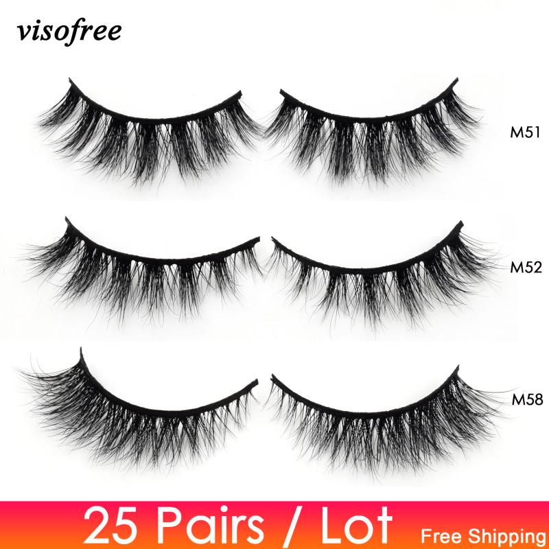 Visofree 25 pairs/lot Mink Eyelashes Full Volume Stunning 3D Mink Lashes Handmade Full Strip Lashes maquillage makeup 43 Styles
Visofree 25 pairs/lot Mink Eyelashes Full Volume Stunning 3D Mink Lashes Handmade Full Strip Lashes maquillage makeup 43 Styles