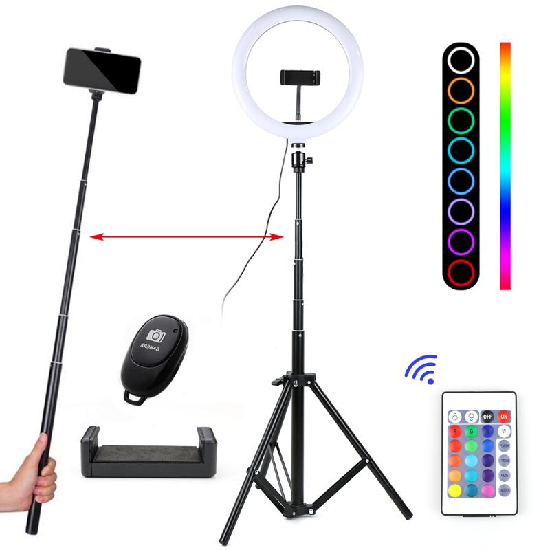 10inch 26cm RGB Ring Light With Long Arm Stand Tipod Phone Clip Colorful Photography Lighting For Vlogging Short Video YouTube
10inch 26cm RGB Ring Light With Long Arm Stand Tipod Phone Clip Colorful Photography Lighting For Vlogging Short Video YouTube